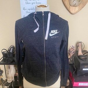 Gray Nike zip up